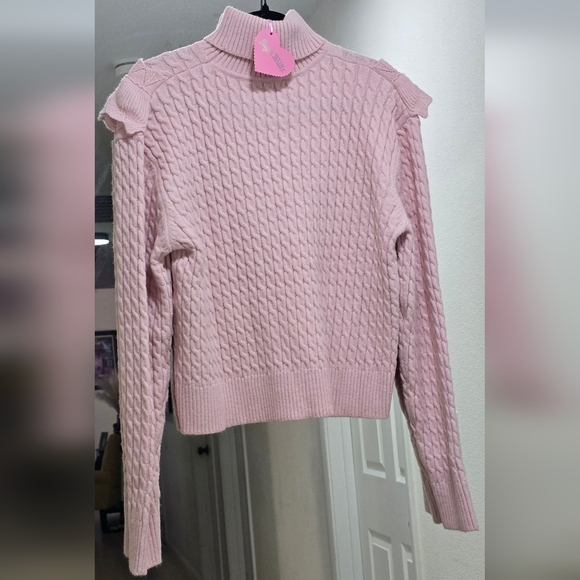 Sugar Thrillz Light Pink Ruffle Sweater - Picture 3 of 5